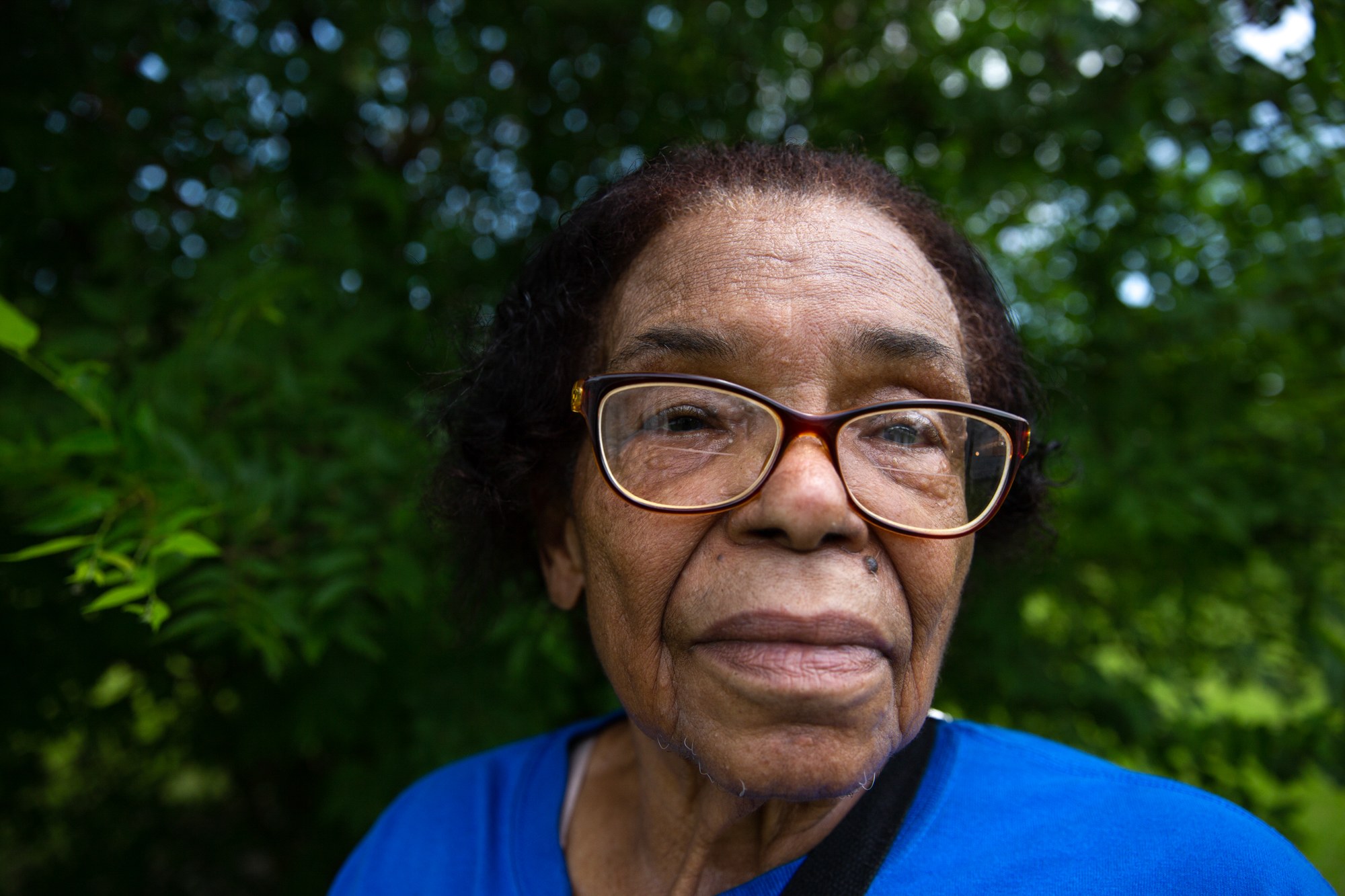 Maggie Henry - Maggie Henry, 87, has been living with her children since Hurricane Harvey swamped her home in Port Arthur, Texas. When she evacuated, Henry brought her medication and burial papers with her, just in case. She hopes to move back home this year when repairs are finished. (Stacy Fernández/News21)