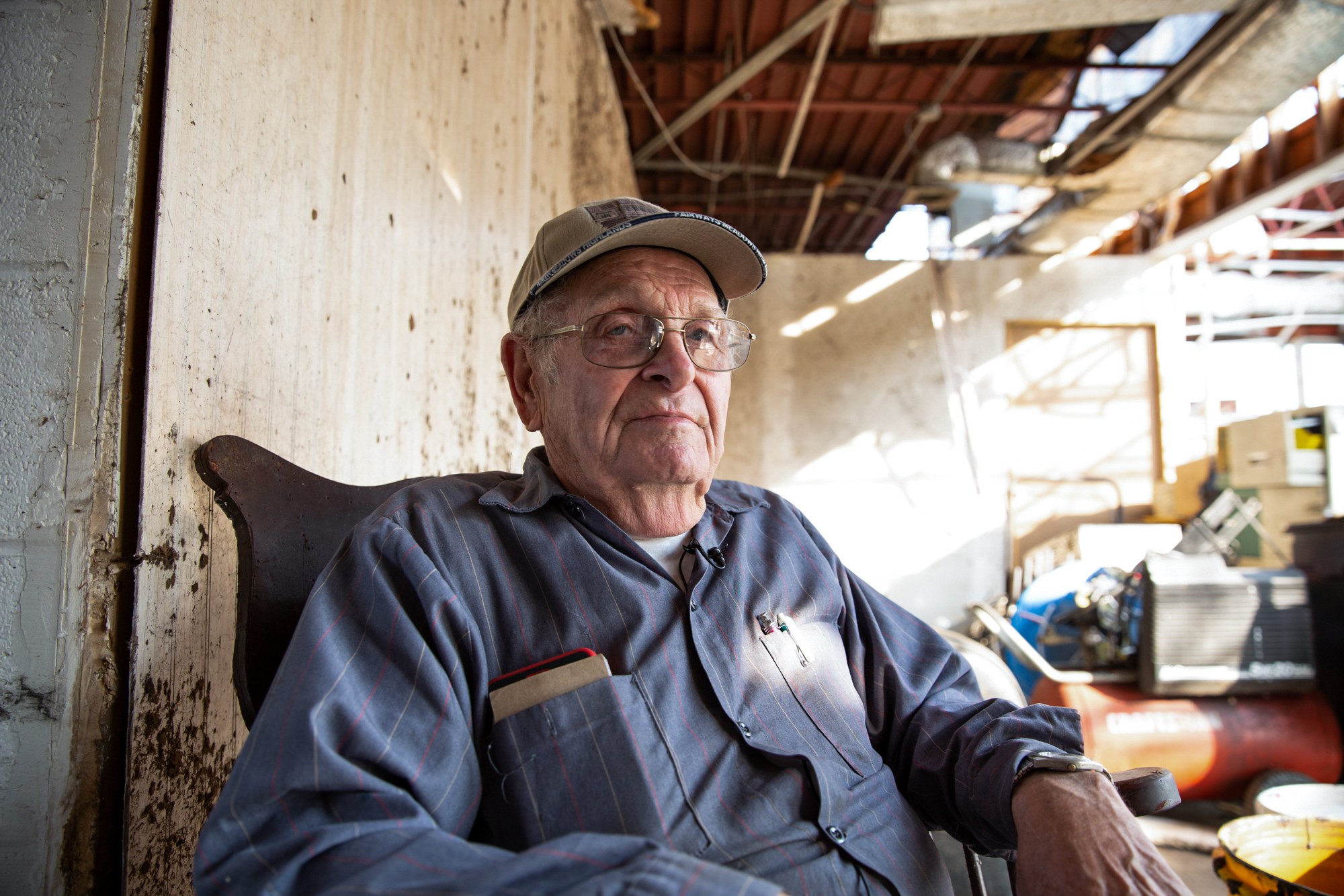 Bob Bach - Bob Bach’s auto body shop was days away from opening when it was destroyed by an EF3 tornado that ripped through Trotwood, Ohio, in May. Bach had insurance for all the cars at his shop, and he plans to rebuild using the insurance money and whatever he can get from scrapping the cars. (Stacy Fernández/News21)