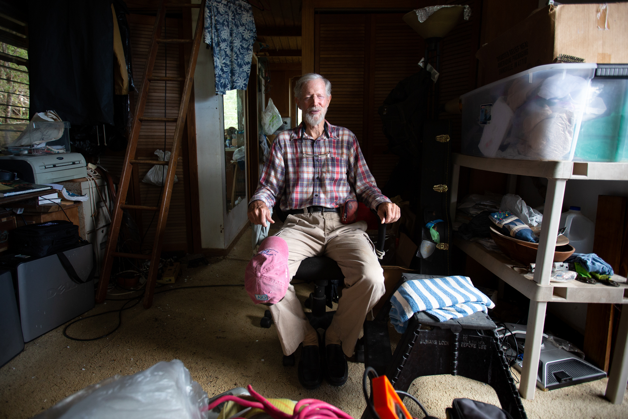 Jim Kerr - Jim Kerr, 78, who is blind and has difficulty hearing, lives alone on St. Thomas in the U.S. Virgin Islands. Kerr went to a shelter during the 2017 hurricane season, but the shelters on the islands were ill-equipped to deal with people who have disabilities. (Anya Magnuson/News21)
