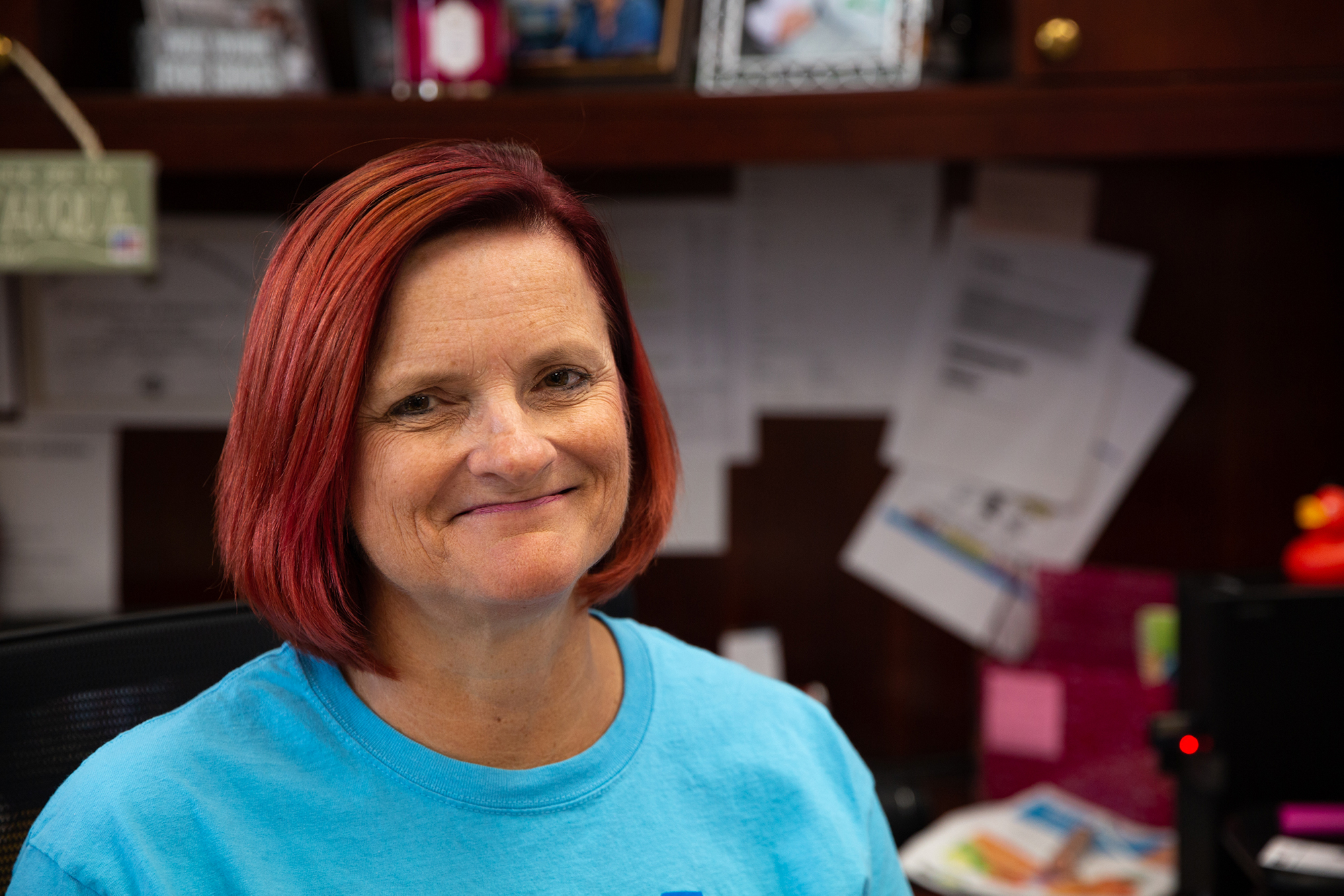 Sharon Michalik, director of communications for Bay District Schools in Panama City, Florida, and her team have worked with local and national organizations to get resources to students, families, teachers and schools affected by natural disasters. (Stacy Fernández/News21)