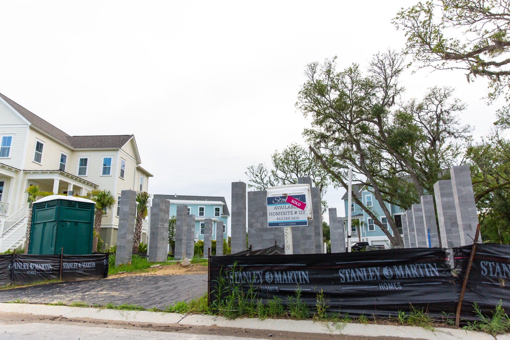 Builders of the Stonoview development in a low-lying suburb of Charleston, South Carolina, used fill dirt to elevate homes to protect them from flooding. But fill dirt doesn’t absorb water like porous organic topsoil, which can force water into areas that previously had no flooding. (Ellen O'Brien/News21)